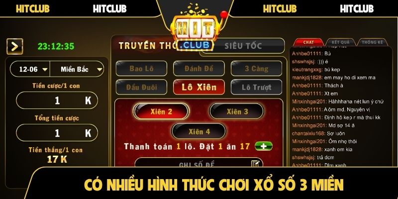 Có nhiều hình thức chơi xổ số 3 miền